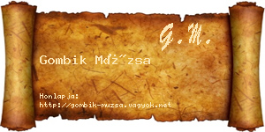 Gombik Múzsa névjegykártya