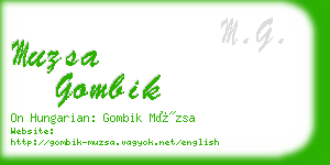 muzsa gombik business card